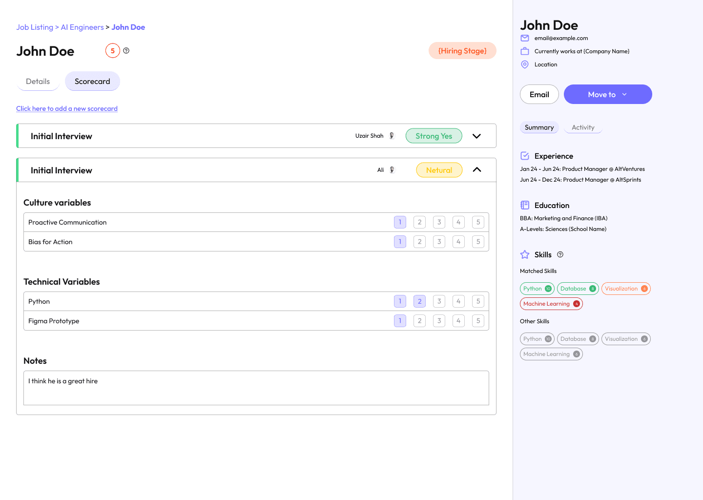 AltFind: An AI Powered ATS Tool for Hiring Professionals screenshot 1