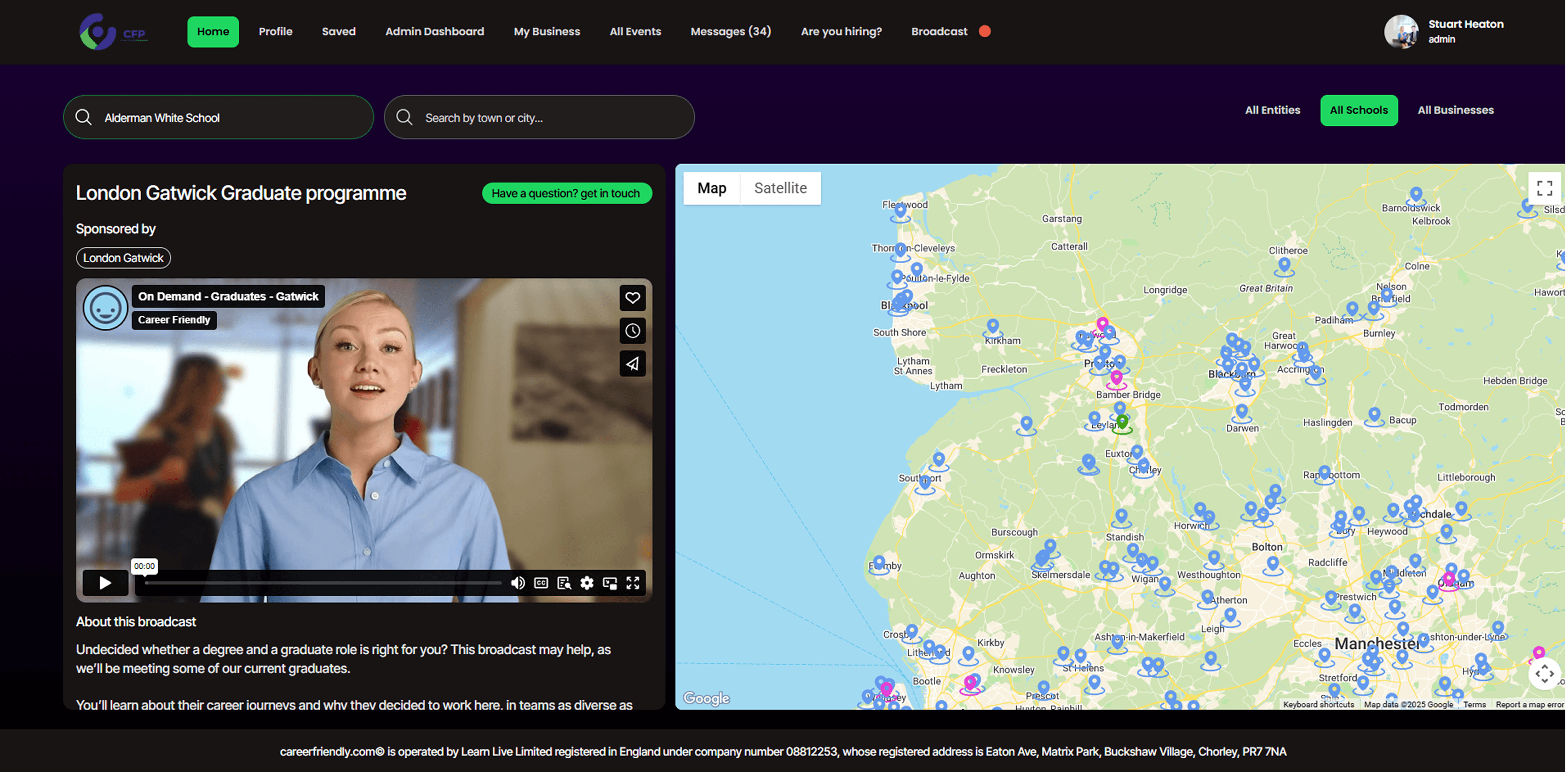 Hero image for Career Friendly Programme: Edtech Mapping Tool – A mapping platform connecting UK schools and businesses to create career opportunities for students.