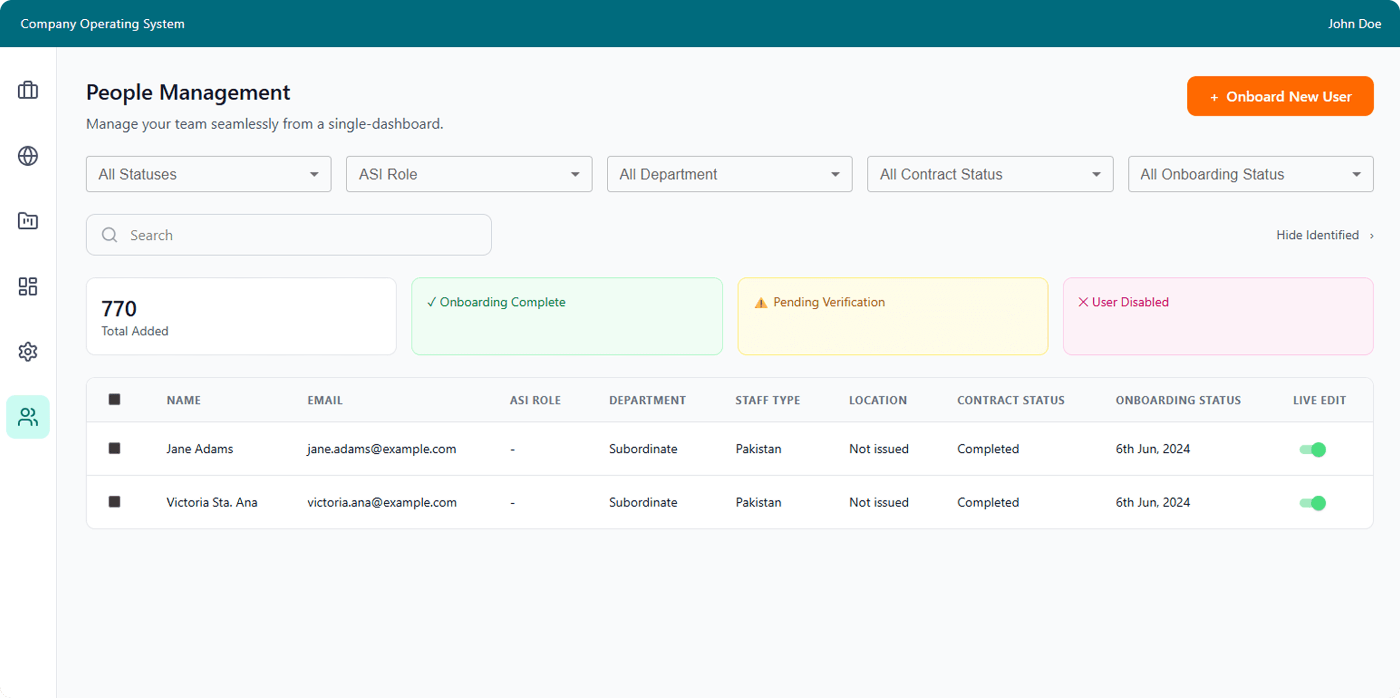 Screenshot 3 of 3 — Employee Operating System