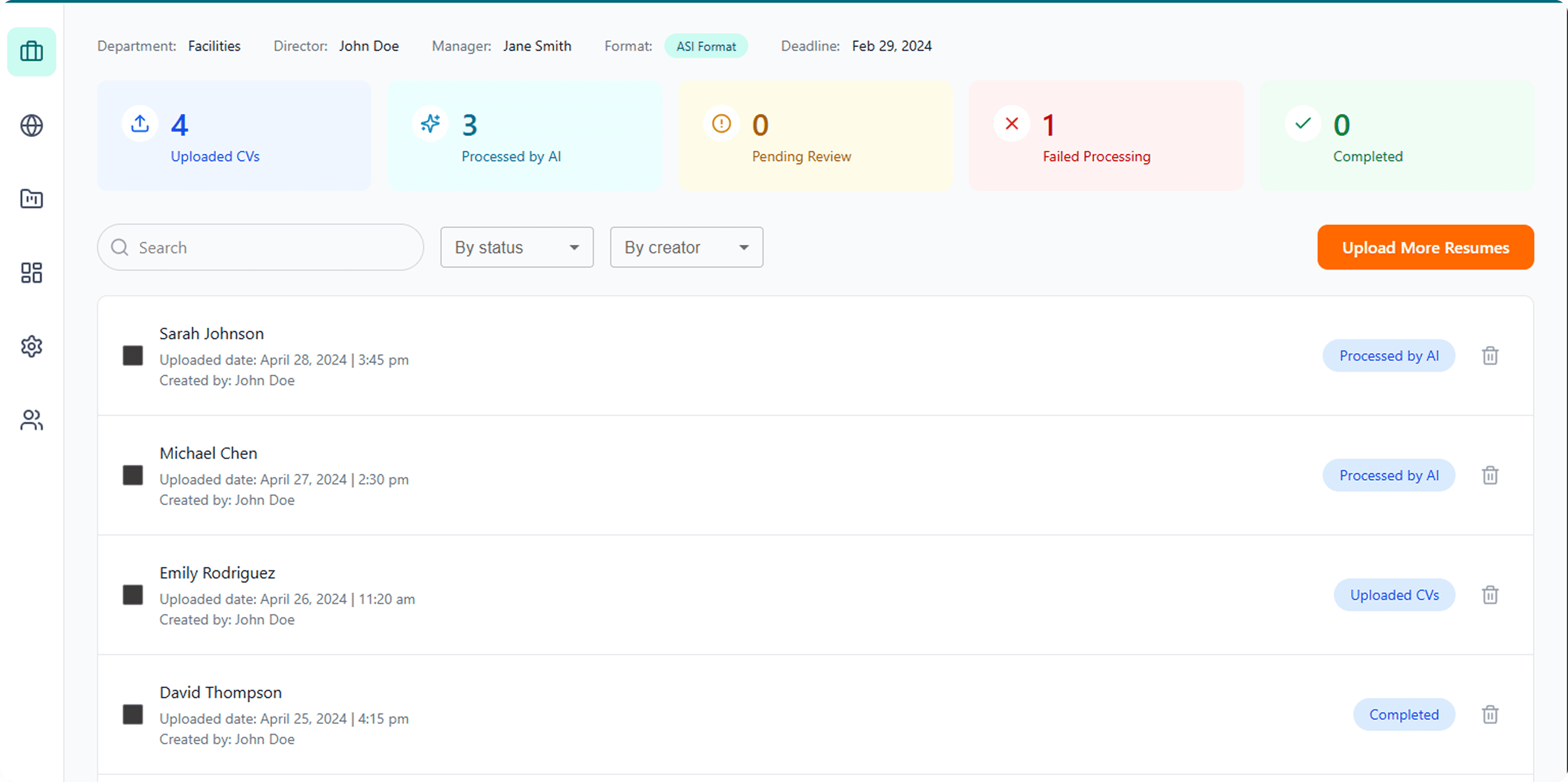 AI Resume Parser product preview